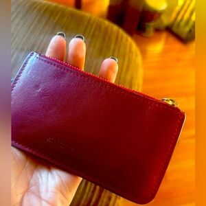 Red Alexander McQueen card holder